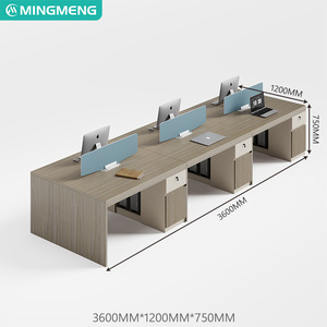 Combinación de escritorio y silla para empleados, muebles de oficina modernos simples para varias personas, mesa de ordenador con pantalla para varias personas - Product Image 4