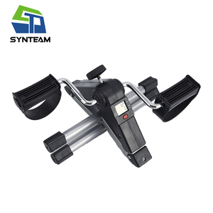 ZT portátil estacionario plegable debajo del escritorio Pedal ejercitador con podómetro brazo pierna pie <span class=keywords><strong>bicicleta</strong></span> gimnasio rehabilitación <span class=keywords><strong>mini</strong></span> <span class=keywords><strong>bicicleta</strong></span> - Product Image 4