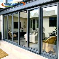 Meilleures ventes, dernières conceptions, portes de villa, portes coulissantes en aluminium à 4 panneaux, portes coulissantes extérieures en aluminium et verre pour patio