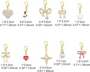 Breloques dorées pour chaussures, style PCS, pour la décoration des lacets de baskets, pendentif nœud avec fermoir mousqueton, accessoire de bijouterie fait main - Product Image 2