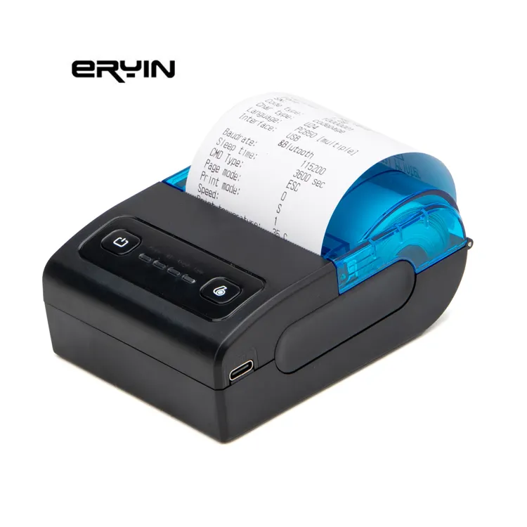 Printer Thermal Printer ticket receipt USB Portable Wireless For Android IOS And Windows 58mm Printer