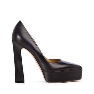 Scarpe da Ufficio Sexy con <span class=keywords><strong>Décolleté</strong></span> in Pelle Fucsia e Denim, Suola Spessa e <span class=keywords><strong>Tacco</strong></span> Grosso per Uso Quotidiano - Product Image 5
