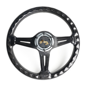 Volant de course RASTP 345 mm en fibre de carbone à 3 branches pour modification automobile - Product Image 2