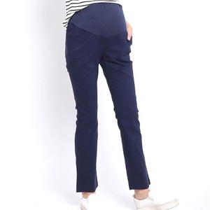 <span class=keywords><strong>Pantalon</strong></span> de maternité grande taille pour femme, vêtement féminin, extensible, taille haute, coupe droite, tailles S à XXXL, collection - Product Image 4