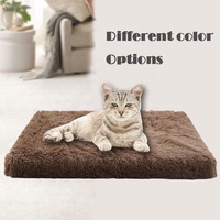 Antidérapant imperméable luxe luxe orthopédique mousse lit pour animaux de compagnie surélevé en peluche carré canapé matelas coussin pour chats chiens