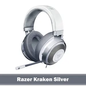 ชุดหูฟังเล่นเกม Razer Kraken ของแท้,สามารถใช้ได้กับ P สำหรับ Mac Xbox One PS4สวิตช์ Nintend และอุปกรณ์มือถือที่มีขนาด3.5มม.