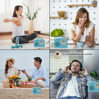 Pille Çalışan, Prizli, Retro Hoparlörlü, Plastik, DC Saatli, Küçük Taşınabilir AM/FM Vintage Transistörlü Radyo