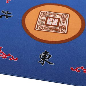 Tapis de Mahjong GUSTARIA 31,5 pouces en bambou <span class=keywords><strong>bleu</strong></span> avec sac de transport pour 3 dés, portable, antidérapant, réduction du bruit, pour cartes de poker et tuiles de jeu - Product Image 3
