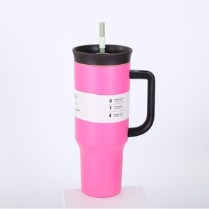 Vacuum Tumbler 40 Oz Large Capacity Stainless Steel <b>Travel</b> <b>Mug</b> With <b>Straw</b> For Hot Cold Drinks - Product Image 5