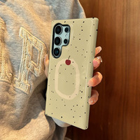 Étui de téléphone portable magnétique 2-en-1 à motif cerise et pois pour S26 Plus, S25 et S24