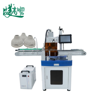 Machine de codage laser pour convoyeur pour le marquage de surface des produits en plastique ABS rigide (coques, enveloppes, boîtiers) de type ampoule