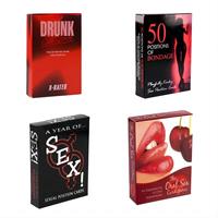 Jeu de cartes de positions sexuelles amusant pour adultes avec attaches dans un coffret cadeau pour couples BDSM SM