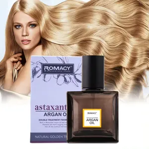 ROMACY OEM ODM etiqueta personalizada adecuada para nutrir la reparación del cabello dañado orgánico marroquí Extracto de argán aceite esencial para el cabello