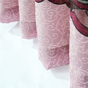 Voile en tissu rouge et de fleurs, jupe en macramé brodée très élégante, style nordique, pour décoration de maison - Product Image 4