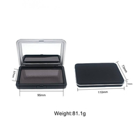 Plateau métallique vierge OEM de luxe à double compartiment pour palette de maquillage, en matériaux recyclés, avec estampage à chaud, pour contouring et bronzer