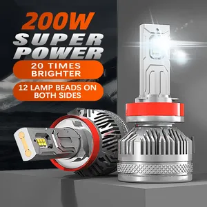 Rutense Nieuwste Ontwerp High Power S13 Auto Verlichtingssysteem 200W 40000lm Auto Koplamp H4 H11 Led Auto Koplamp Met Canbus