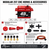Moteur servo numérique sans balais Waillynice 20KG 45KG 60KG 8.4V HV IP67 étanche avec engrenages en acier pour voiture RC 1/8 1/10 et bras robotique