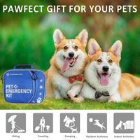 Trousse de premiers soins pour chat et chien pour la voiture, trousse d'urgence pour animaux de compagnie pour la maison, le bureau, les voyages, essentiels de camping pour chiens, trousse de premiers soins