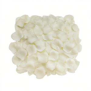 Pétales de rose ivoire, fleurs artificielles, 5000 pièces, pour fête de fiançailles, décoration romantique pour la maison, réutilisables, faites à la main - Product Image 1