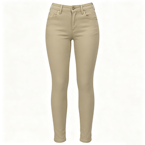 Jeggings taille haute pour <span class=keywords><strong>femme</strong></span>, coupe skinny, en denim extensible <span class=keywords><strong>kaki</strong></span>, coupe ajustée, vente en gros usine 95 Chars - Product Image 3
