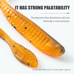 Mồi câu giả mềm LUSHAZER 10 cái/túi, chất liệu nhựa mềm TPE, nổi, 85mm, 2g, dùng cho nước ngọt và nước mặn, câu cá Bass, cá hồi - Product Image 5