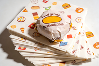 Papier sulfurisé de qualité alimentaire pour sandwichs, toasts, burgers et burritos, emballages jetables résistants à l'huile pour la cuisson
