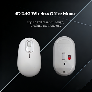 Cá Nhân Phẳng Thiết Kế Nhỏ Gọn 1600 Dpi Im Lặng Mini Văn Phòng Màu Trắng 2.4G Chuột Không Dây Với Ánh Sáng Đầy Màu Sắc Cho Máy Tính Xách Tay PC - Product Image 2