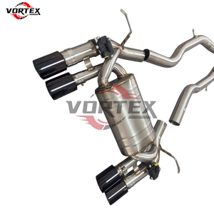 Sistema de Escape Catback VORTEX SUS304 con Tubo Central Único, Acabado Pulido Espejo de 1.5mm para BMW F80 M3/F82 M4 2014-2018, Silenciadores de Acero Inoxidable - Product Image 4