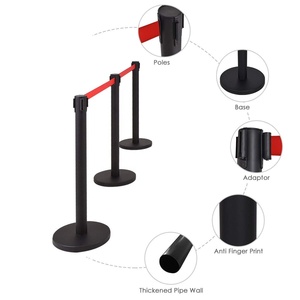 Barrière de contrôle de foule rétractable en acier inoxydable personnalisée pour les expositions et les aéroports - Product Image 2