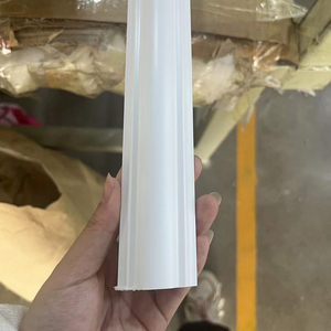 White Style <strong>PVC</strong> Skirting PS <strong>Moulding</strong> Cornice Flooring Profile PS <strong>Moulding</strong> - Product Image 1