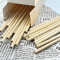 20cm 22cm Paille de bambou jetable Café Lait Thé Jus Vente en gros Paille de bambou Papier emballé