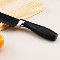 Ensemble de couteaux de cuisine en acier inoxydable 15 pièces, très vendu, avec manche long en plastique électroplaqué, tranchant, antiadhésif et peint, pour chef