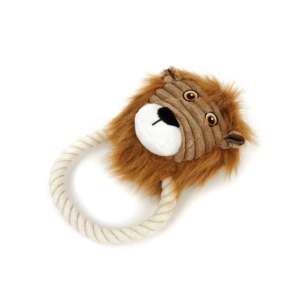 Jouet pour chien avec corde à tirer et tête de lion en peluche pour jeu interactif - Product Image 1