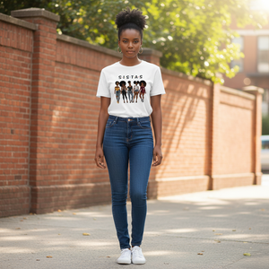 เสื้อยืดสกรีนรูปสาวแอฟโฟร sistas DTF - Product Image 4