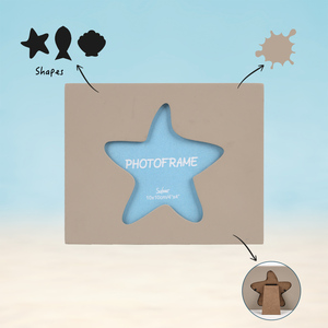 Mùa hè bãi biển theo chủ đề 4x4inch MDF Starfish Shaped khung ảnh cho nhà cà phê trang trí cửa hàng - Product Image 5