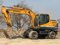 Excavatrice hydraulique Hyundai 150W-9 d'occasion de bonne qualité à prix abordable, moteur Cummins 112 kW, 15 tonnes, pompe et roulement chinois