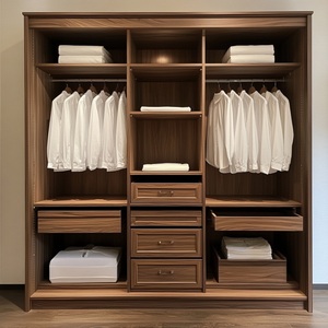 Armoire extensible en bois massif personnalisée moderne avec portes en MDF pour chambre à coucher, salon et école - Product Image 2