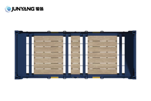 ตู้คอนเทนเนอร์ขนส่งแบบพับได้ขนาด 20 ฟุต ผลิตจากเหล็กคอร์เทน พื้นไม้ พร้อมชั้นวางของแบบแห้ง - Product Image 4