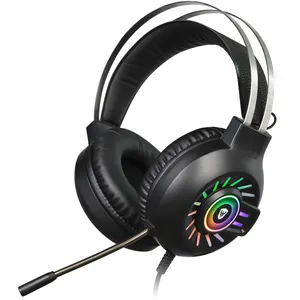 SATE(GH-551)Hot selling 7.1 RGB USB Gaming headset wired headphone 3.5mm computer music earphone USB gaming headphone