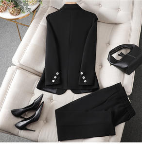 S-4XL Nuevo Traje Profesional de Manga Larga para Mujer Conjunto Formal de 2 Piezas con Pantalón Blazer para Damas - Product Image 3