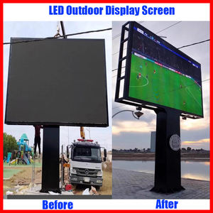 Écran LED personnalisé en couleur pour les sites touristiques, avec boîte en bois pour le transport facile, support de <span class=keywords><strong>colonne</strong></span> extérieur - Product Image 2