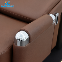 Fauteuil de lavage inclinable en cuir avec robinet chromé et pulvérisateur rétractable pour salon de coiffure moderne