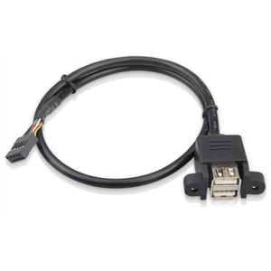 Motherboard 9-pin to Usb Dual Port. Extension Cable Can Fix the Usb Extension Cable with Ear-shaped Double-layer USB 2.0 Shield. - Product Image 3