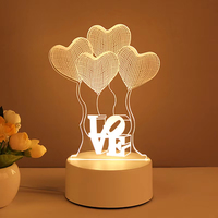 Lampe Illusion 3D LED Personnalisée Décorative pour Chambre, Lampe de Nuit 3D en Acrylique USB, Lampe de Table Veilleuse LED 3D pour Enfants, Idée Cadeau