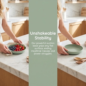 <span class=keywords><strong>Assiette</strong></span> à ventouse en silicone pour bébé de qualité alimentaire, nouvelle arrivée, vente chaude - Product Image 4