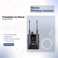 Pour Système de Monitoring Intra-Auriculaire Sans Fil WIEM-700 Stéréo UHF Portée 49m Alliage d'Aluminium Professionnel Studio Scène
