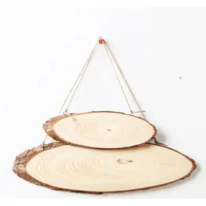 Online groothandel verkoop hout log slice met stand hout log slice stand
