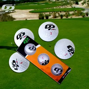 GP 2 3 4件高尔夫球练习球定制印刷标志高品质PU个性化高尔夫球
