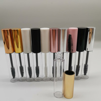 Flacon vide de mascara en plastique soufflé de haute qualité, couleur argentée dorée brillante, pour DIY, 10 ml, personnalisable, cosmétique