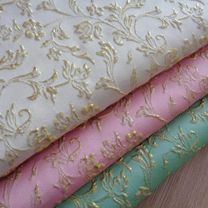 Nouveau design, <span class=keywords><strong>fournisseur</strong></span> <span class=keywords><strong>textile</strong></span> chinois, tissu jacquard brodé en fil teint 3D à fleurs, 100% polyester, personnalisable, pour robe - Product Image 1